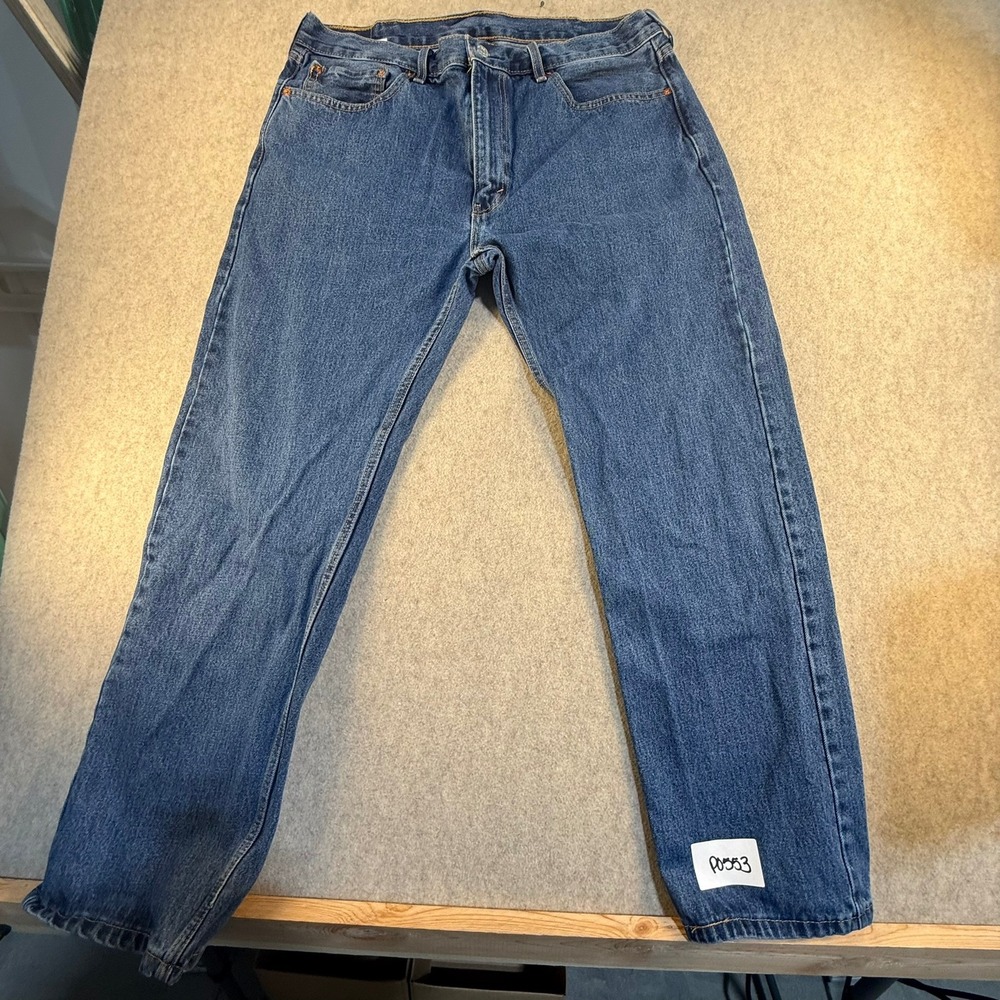 Levis 505 Regular Fit Straight Leg Blue Denim Jeans Mens W38 L32 00505-4891